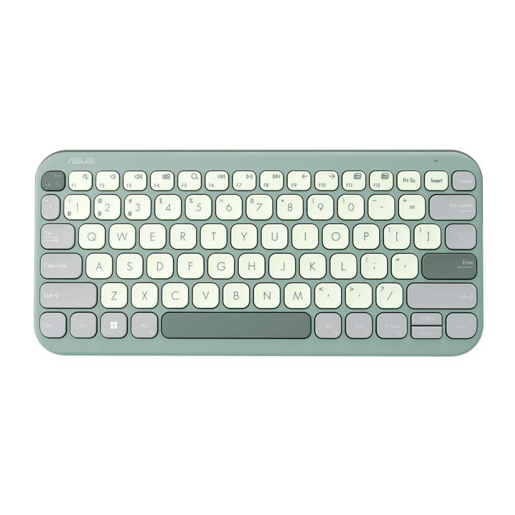 ASUS Marshmallow Keyboard KW100_Product Photo_Green Tea Latte_Adjustable kickstands